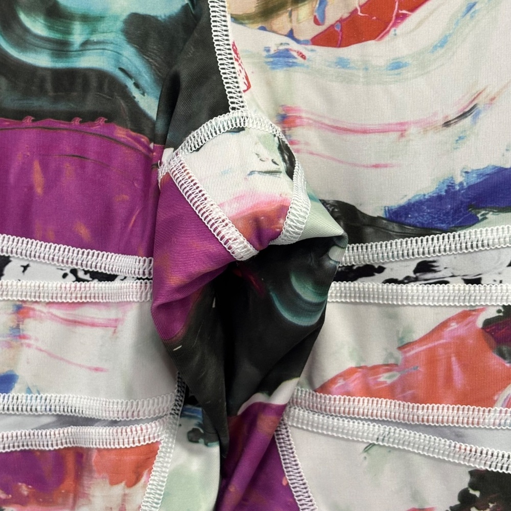 Lululemon high times pigment wave multi colour leggings size 10 - Picture 8 of 15